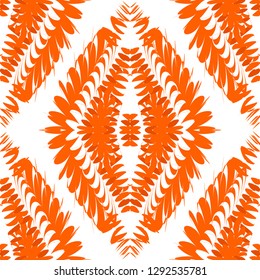 Abstract bright decorative background. Colorful seamless texture for web, textile, stationery. Orange ornaments.