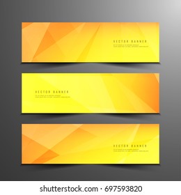 Abstract bright elegant banners set