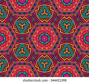 Abstract bright festival Tribal vintage ethnic seamless pattern ornamental design 