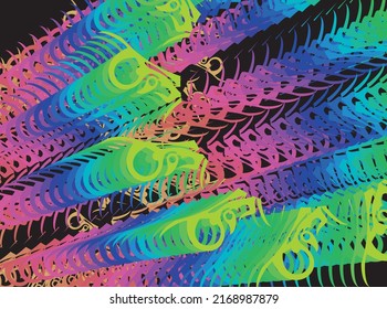 Abstract bright festive background with overflow effect. Geometric figures similar to flowers for holidays or events, fabrics, interior solutions, textiles, fashion trends, etc. Futuristic design