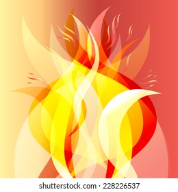 abstract bright fiery background of the various elements  