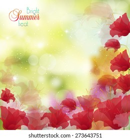 Abstract bright floral background