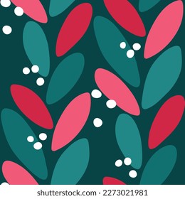 Abstract bright floral seamless pattern