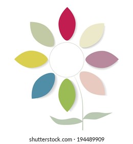 abstract bright flower on a white background