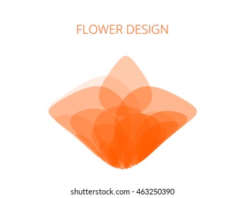 Abstract bright flower with place for text on white background. Vector illustration