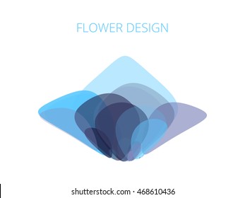 Abstract bright flower with place for text on white background. Vector illustration
