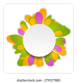 Abstrato design brilhante flor verão. Plano de fundo do vetor