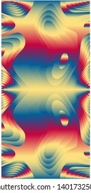 Abstract, bright fluid colors background in vertical format. Image for poster, web, landing page, wallpaper, smartphone cover. Psychedelic gradient colors in surrealistic landscape
