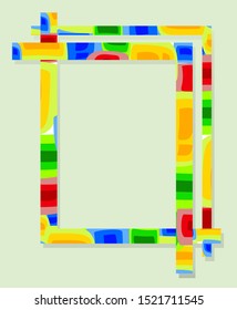 Abstract bright frame on light background. EPS10 vector illustration.
