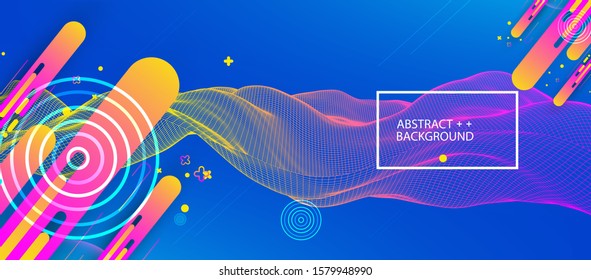 Abstract bright geometric  background. Vector illustration
