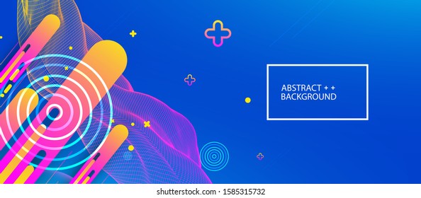 Abstract bright geometric  background. Vector illustration