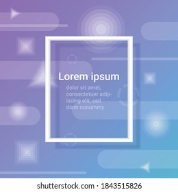 Abstract bright geometric with frame. Vector Illustration