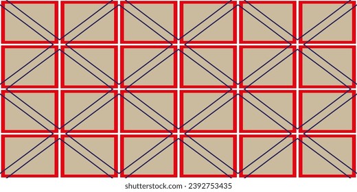 Resumen de fondo geométrico claro de fondo pastel ilustración de banner panorama largo, papel de pared texturizado, patrón sin fisuras con cuadrados    