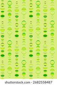 Abstract bright geometric pattern of arc-shaped shapes in different tones of green for postcards, websites, textiles.