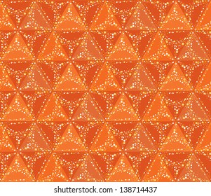 Abstract bright geometric seamless background. Summer orange texture.