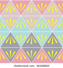 Abstract bright geometric seamless pattern pastel colors