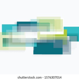 Abstract bright  glass bricks composition, futuristic grid background, vector.