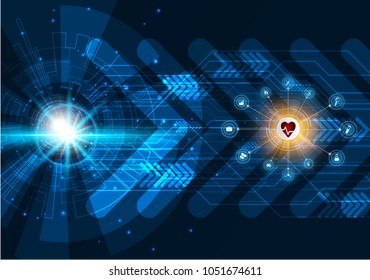 Abstract bright glitter blue background. 
health care icon pattern medical innovation concept design.Vector illustrations.