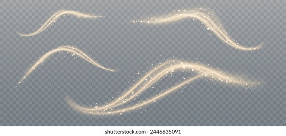 Abstractas líneas brillantes y brillantes. Líneas de velocidad brillantes. Efecto de luz brillante. Vector