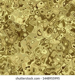  Abstract bright gold colored texture background with repeating structure of oil stains. Realistic golden vector pattern elegant, shiny and metal gradient template for gold border, frame, ribbn design