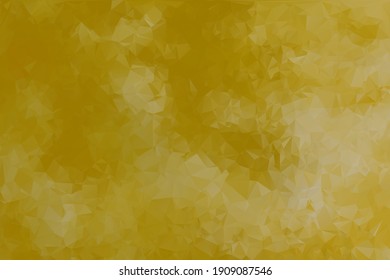 Abstract bright golden polygonal background. Gradient yellow colors mosaic horizontal illustration with triangular shapes for banner, wallpaper design