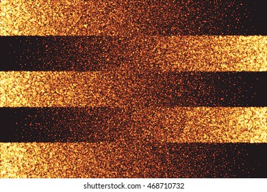 Abstract bright golden shimmer glowing round particles diffusion vector background. Scatter shine tinsel light explosion effect. Burning sparks wallpaper. Celebration, holidays and party illustration
