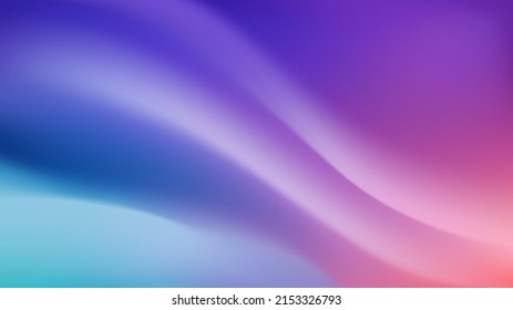 Abstract bright gradient background. Vector wallpaper in pink, purple, blue colors. Illustration of colorful blurred ultraviolet waves