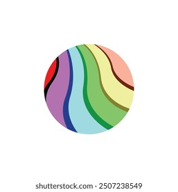 Abstract bright gradient circle vector logotype. Colorful, for letter O template, zero icon symbol logo design.