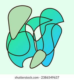 Abstract Bright Gradient Color Shape Art Artwork Vivid Minimalist Poster Abstract Shape Illustration Wallpaper Print Pattern Background