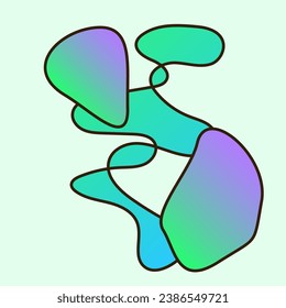 Resumen Gradiente brillante Forma de color Arte Material gráfico Afiche Mínimo Viviente Forma abstracta Ilustración Papel tapiz Imprimir Fondo