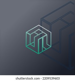 Abstract bright gradient vector logo.icon symbol logo design for business and company brands and more