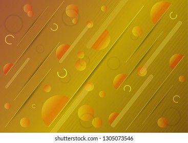 Abstract bright graphic design. Pattern of lines, circles and semicircles. Design texture, background - vector graphics