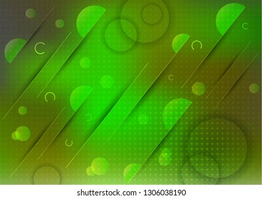 Abstract bright graphic design. Pattern of lines, circles and semicircles. Design texture, background - vector graphics
