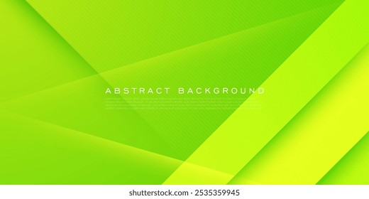 Abstract bright green 3D overlap line background shadow. Colorful green background with simple pattern design. Eps10 vector