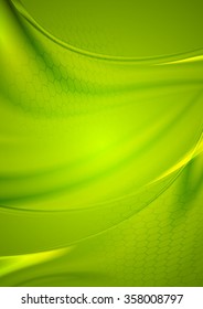Resumen fondo verde claro con olas suaves. Ilustración vectorial borrosa para diseño web o de impresión