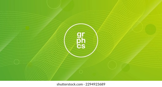 Abstract bright green background with wave and lines mesh realistic pattern.Colorful green design.Modern with wavy lines concept. Eps10 vector