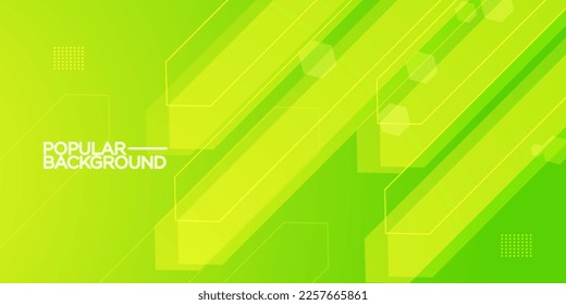 Abstract bright green banner background template vector with shiny lines and lights. Green background with strong pattern design.Eps10 vector