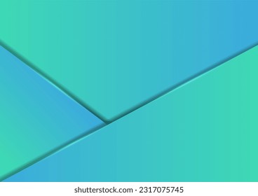 Resumen fondo verde y azul brillante con sombras y efectos de luz