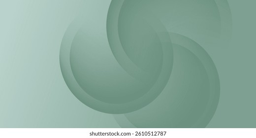 Abstract bright green circle background. Smooth color overlap circle pattern design