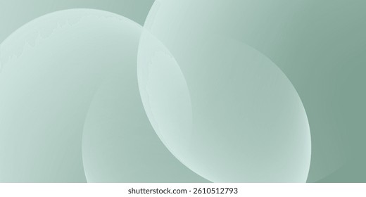 Abstract bright green circle background. Smooth color overlap circle pattern design