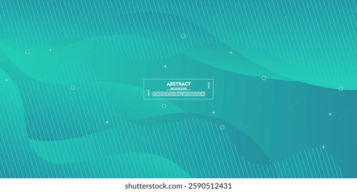 Abstract bright green and colorful geometric lines background. Simple color design with pattern. Fluid shapes composition. Vector Eps10.
