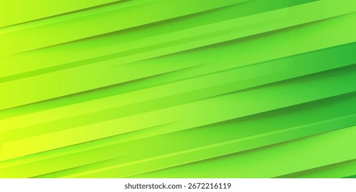 Diseño de patrón de fondo de líneas diagonales verdes brillantes Abstractas