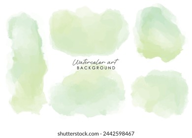 Abstract bright green of stain splashing watercolor on white background. Green Watercolor Abstract. green abstract watercolor texture background