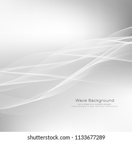 Abstract bright grey wave vector background