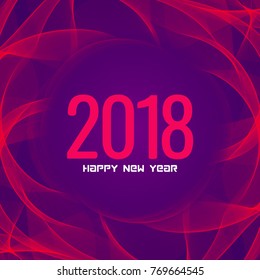 Abstract bright Happy New Year 2018 background