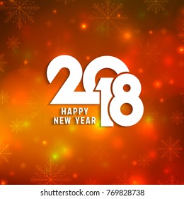 Abstract bright Happy New Year 2018 background