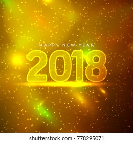 Abstract bright Happy New Year 2018 background