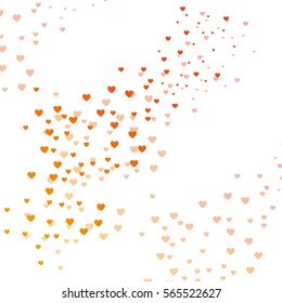 abstract bright hearts on a white background.