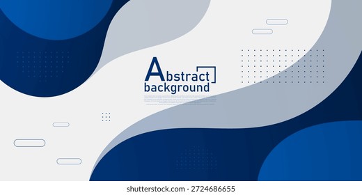 Abstractas fondo de Anuncio blanco Horizontal brillante con estilo de patrón fluido de onda azul. Diseño de elemento de concepto de Anuncio de marco futurista. Vector Eps10