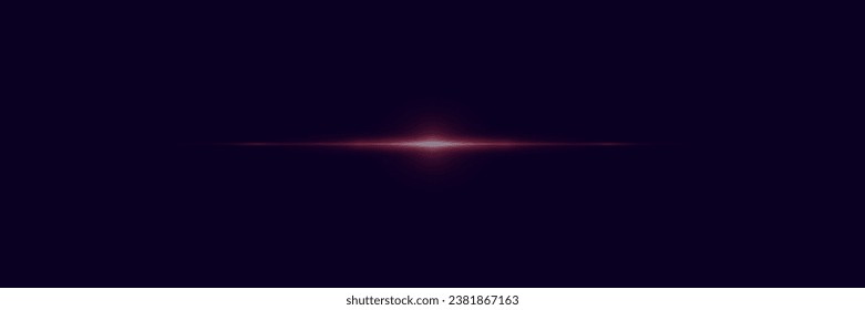 Abstract bright laser beam. Vector illustration. The effect of glare and a ray of light on a black background.	
